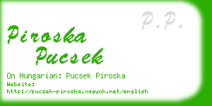 piroska pucsek business card